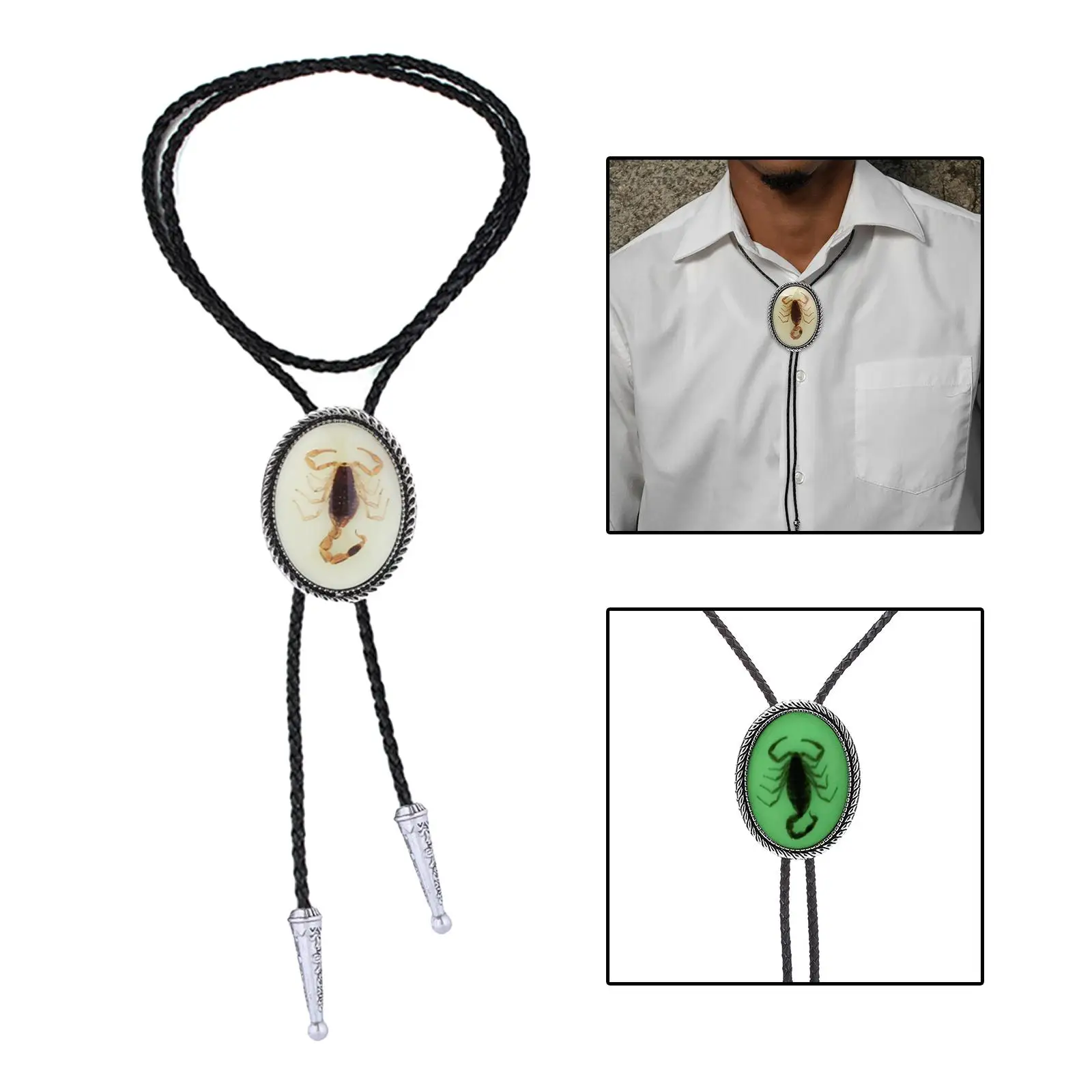 Mens Bolo Tie Rope Neck Rope Western Cowboy Accessories Women Necklace