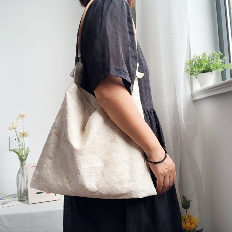 Vintage Jacquard frauen Schulter Tasche Große Kapazität Handtaschen für Weibliche Weiche Leinen Tuch Damen Einkaufstasche Casual Tote Taschen – Detail 20