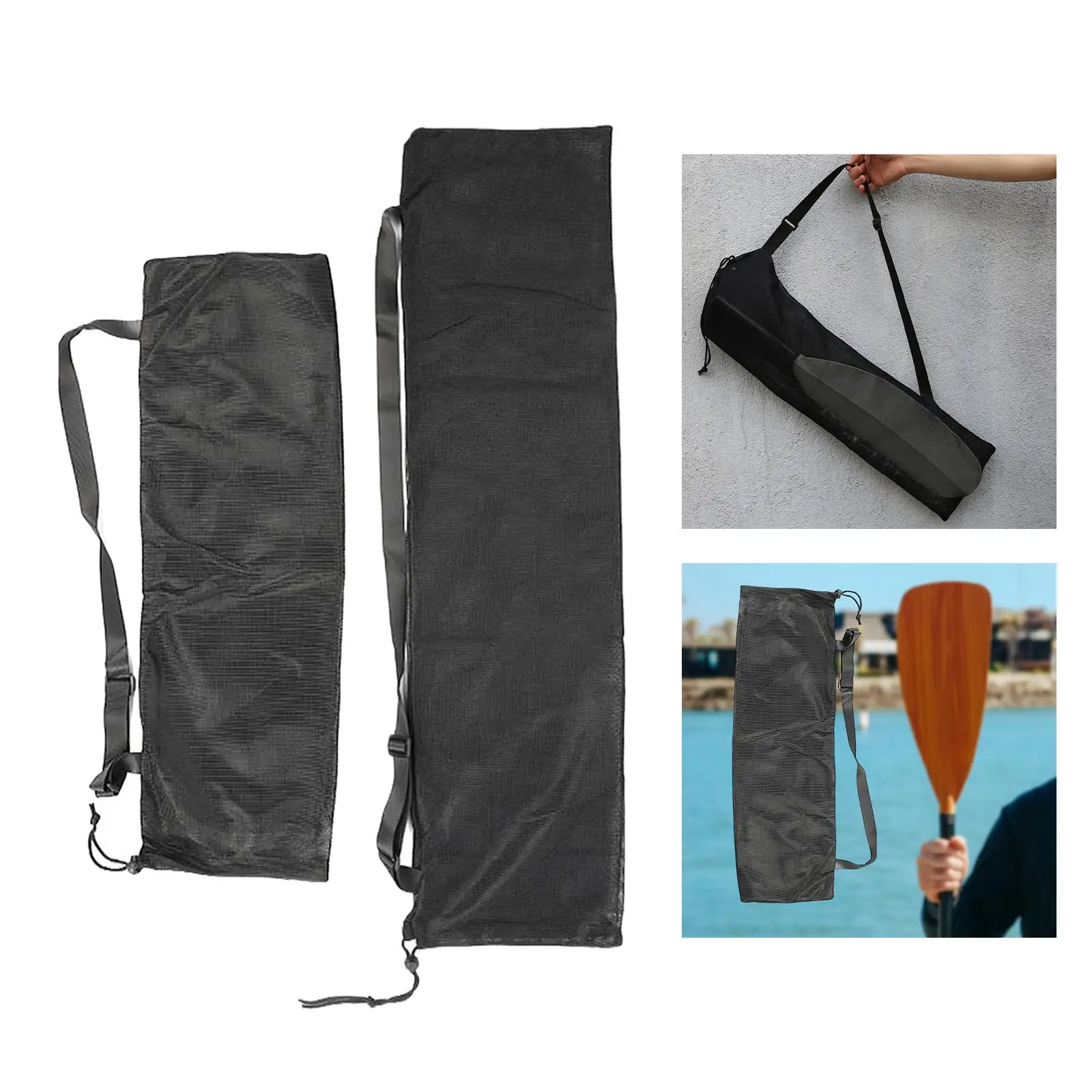 Paddle Bag for Kayak, Canoe,  Paddle, Split Paddle Storage Bag,  Mesh Bag with Shoulder Strap