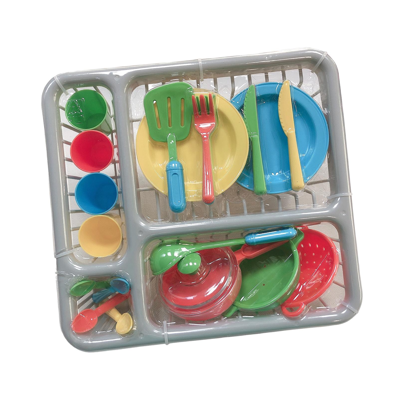 28Pcs Child Cookware Set Kids Toy Plates and Dishes for Kitchen Playset for Preschool Birthday Gift Party Favor Kids Boys Girls