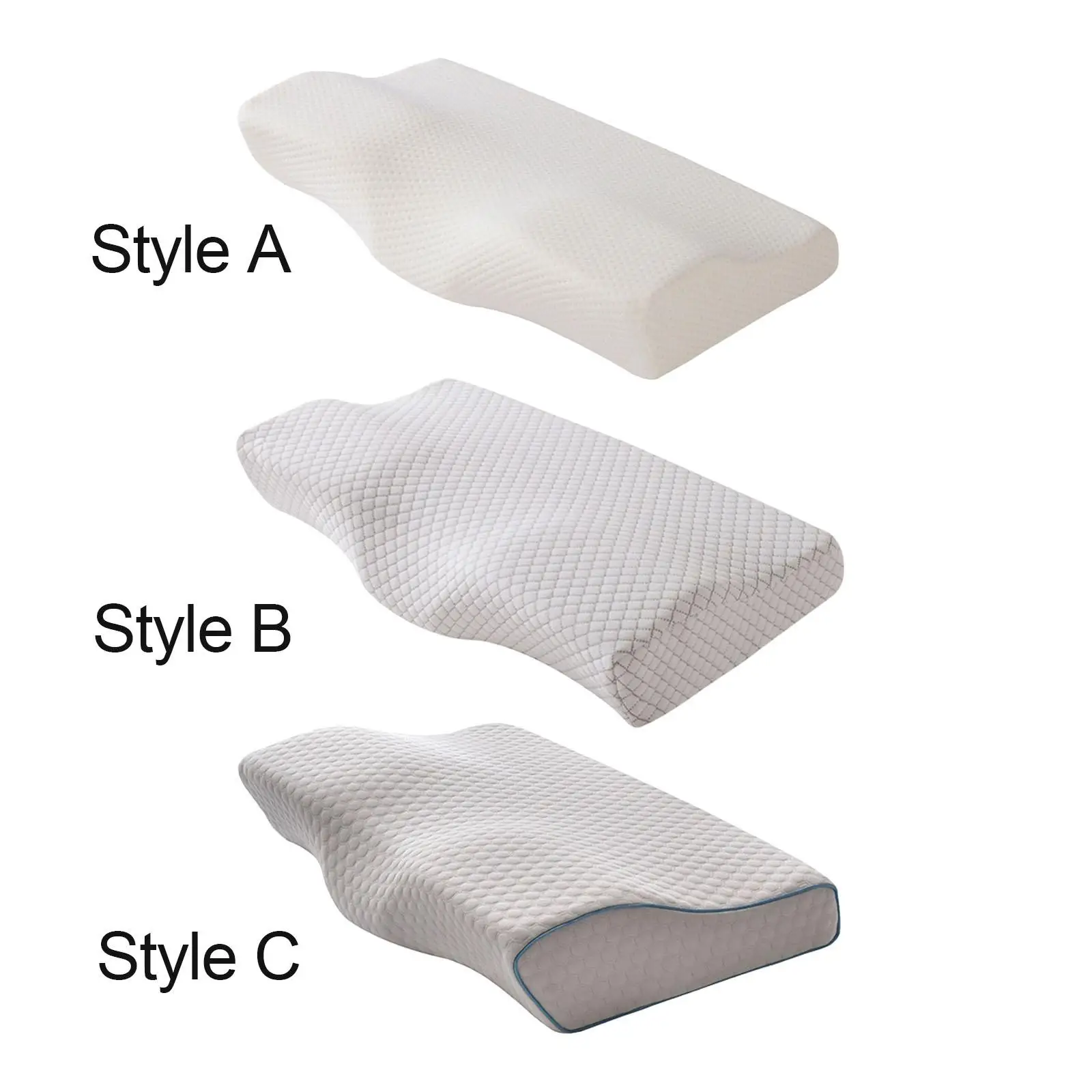 Butterfly Shaped Neck Pillows Cervical Memory Foam Bed Support Pillow for Side Sleepers Home Bedroom Sleeping Adult