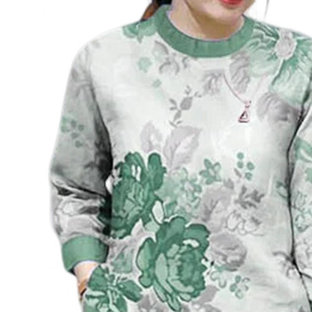 Terno estampado floral casual feminino, conjunto de