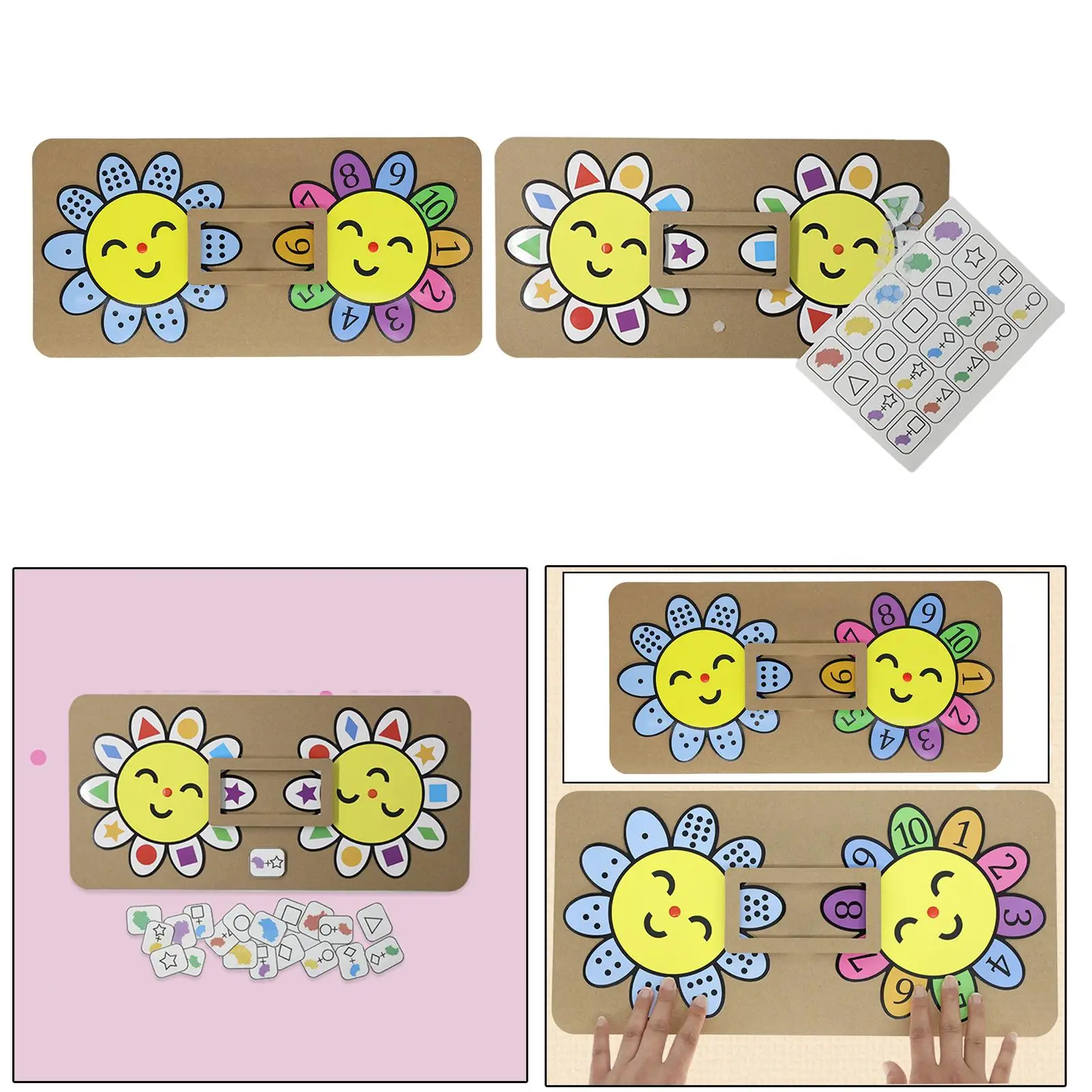 Shape Matching Game Educational Toys Flower Shape Math Toys for Boys Girls
