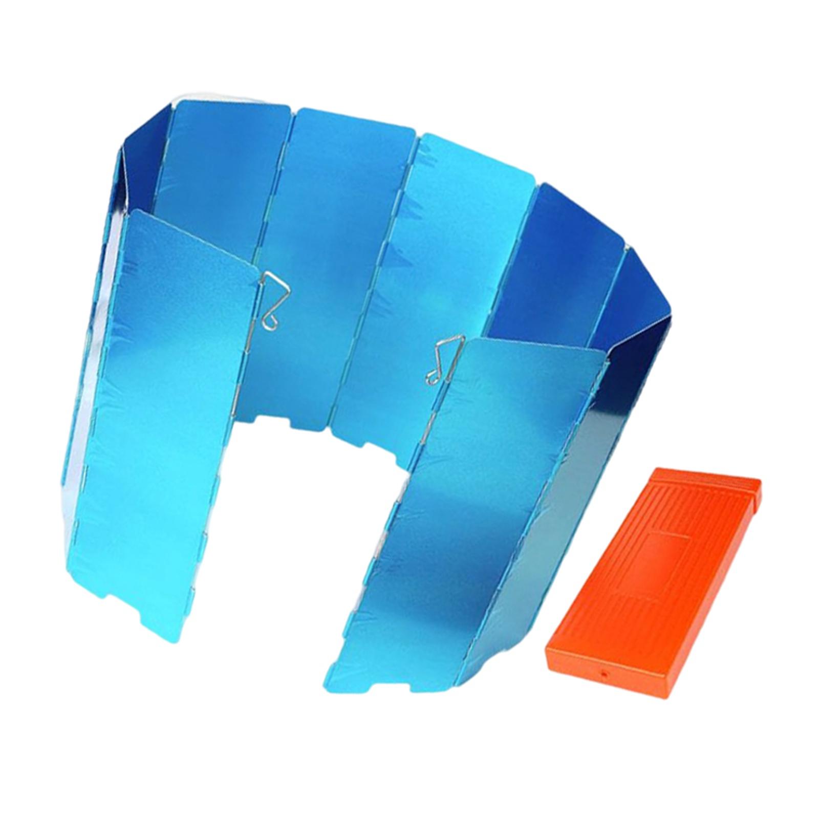 10 Plates Folding Wind Shield Camping Stove Windscreen Windshield Wind Protection Picnic Stove Windshield for Outdoor BBQ Picnic
