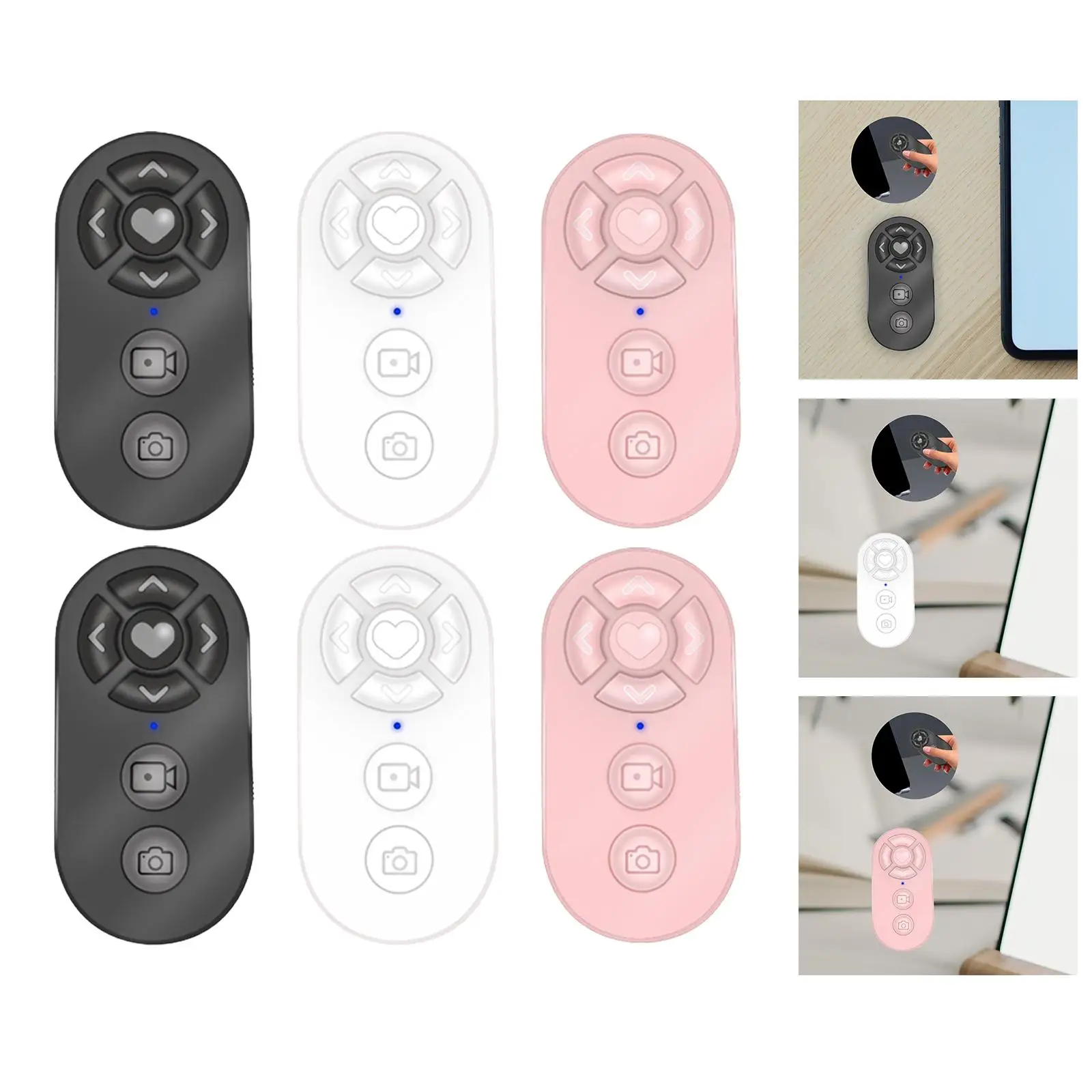 Phone App Page Turner Bluetooth Remote Control Wireless Remote Selfie Battery Operated for Smartphones Selfie Convenient Sturdy