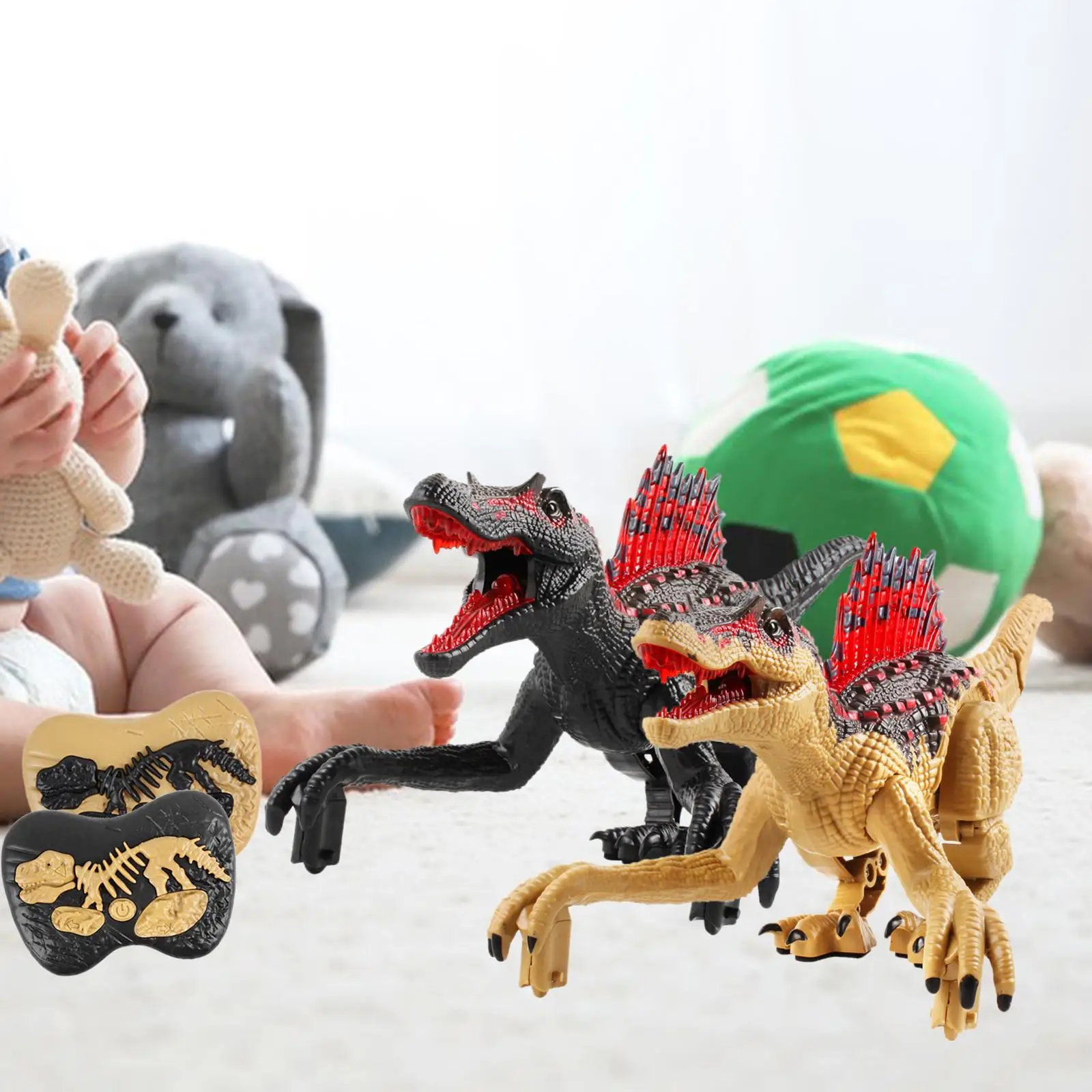 Electronic RC Dinosaur Prehistorical Animal Figure Learning Toy for Kids