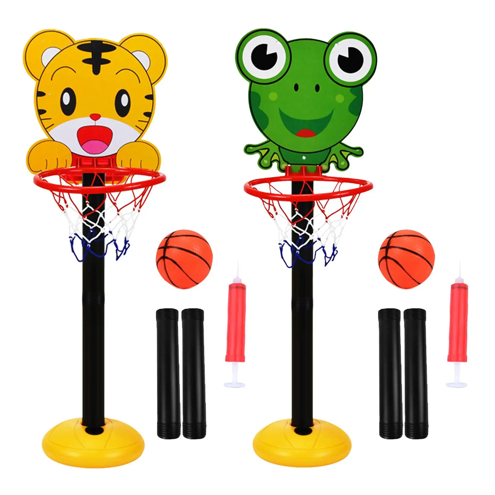 Basketball Hoop Stand Adjustable Height and Animals for Kids Children