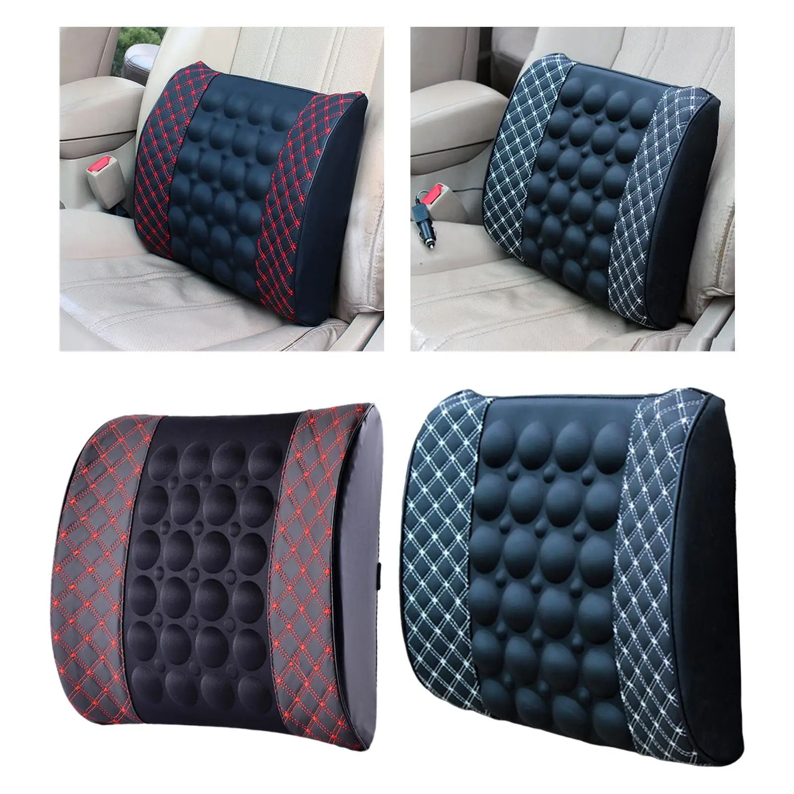 Car Support Pillow 12V Waist Support for Relaxation Car