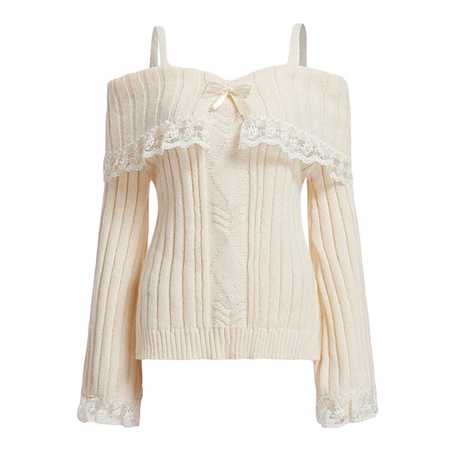 2025年新作入荷 Cute Pretty Outfits Lace Kawaii Sweater Cosplay Harajuku トップス