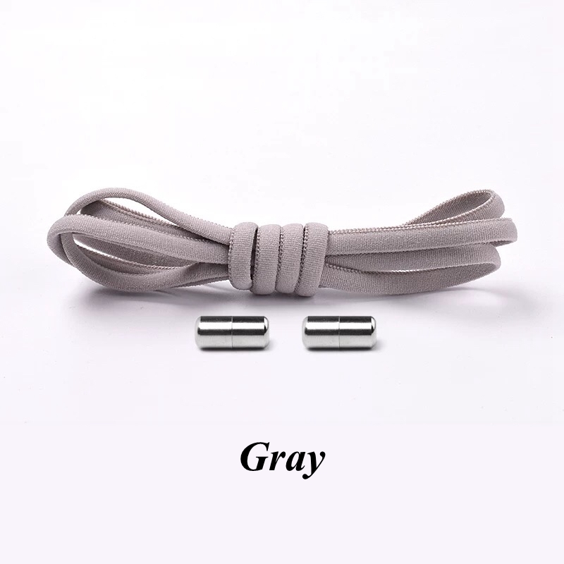 New 1Pair Elastic Locking Shoelaces Semicircle Shoelace Sneakers Shoe Laces Quick No Tie Shoelace Kids Adult Shoes Lace 21colors