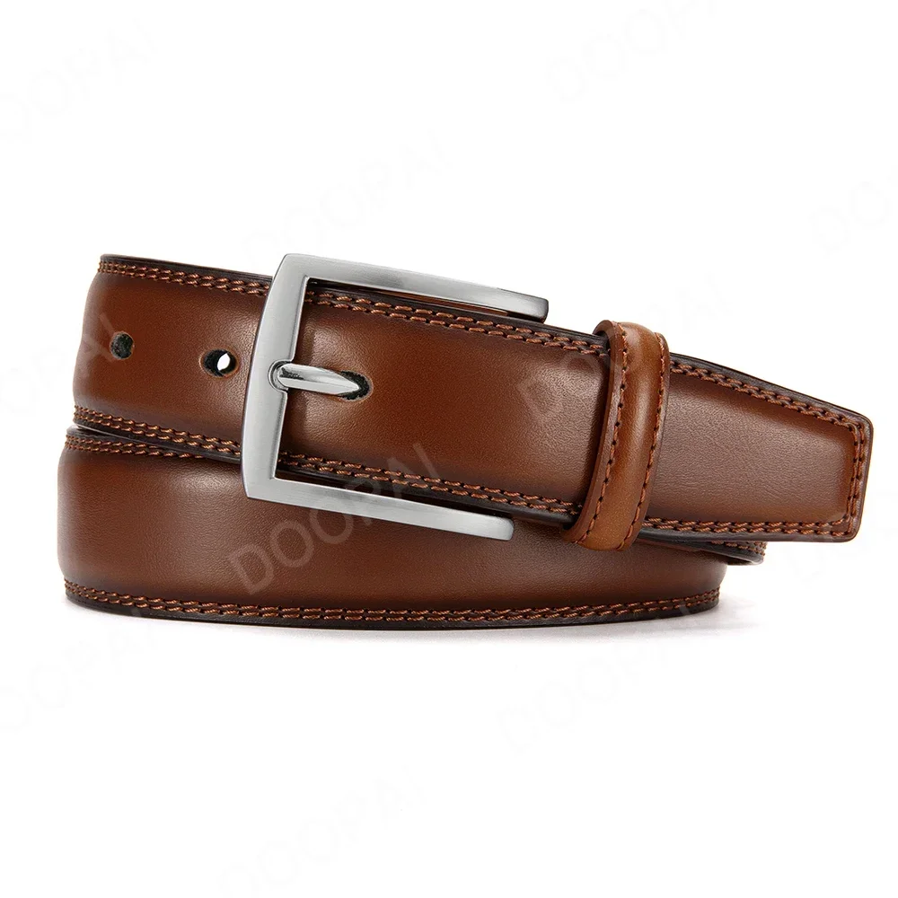 2023 neue Männer Gürtel Hohe Qualität Echtes Leder LANGE Große Pin Schnalle Metall Automatische Schnalle Männlich Gürtel Strap Männlich – Detail 16