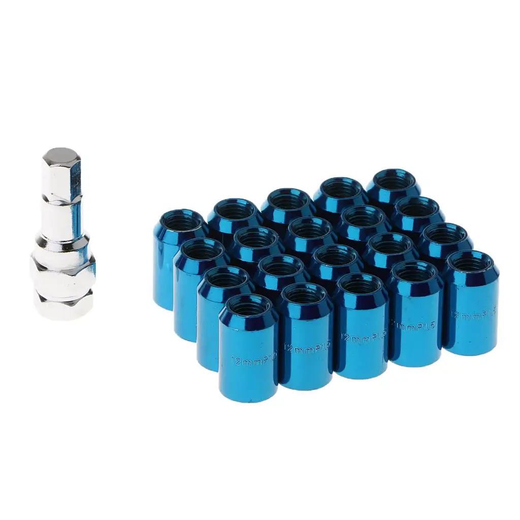 20 PIECES M12X1.25MM THREAD  WHEEL LUG NUTS WITH REMOVAL TOOL