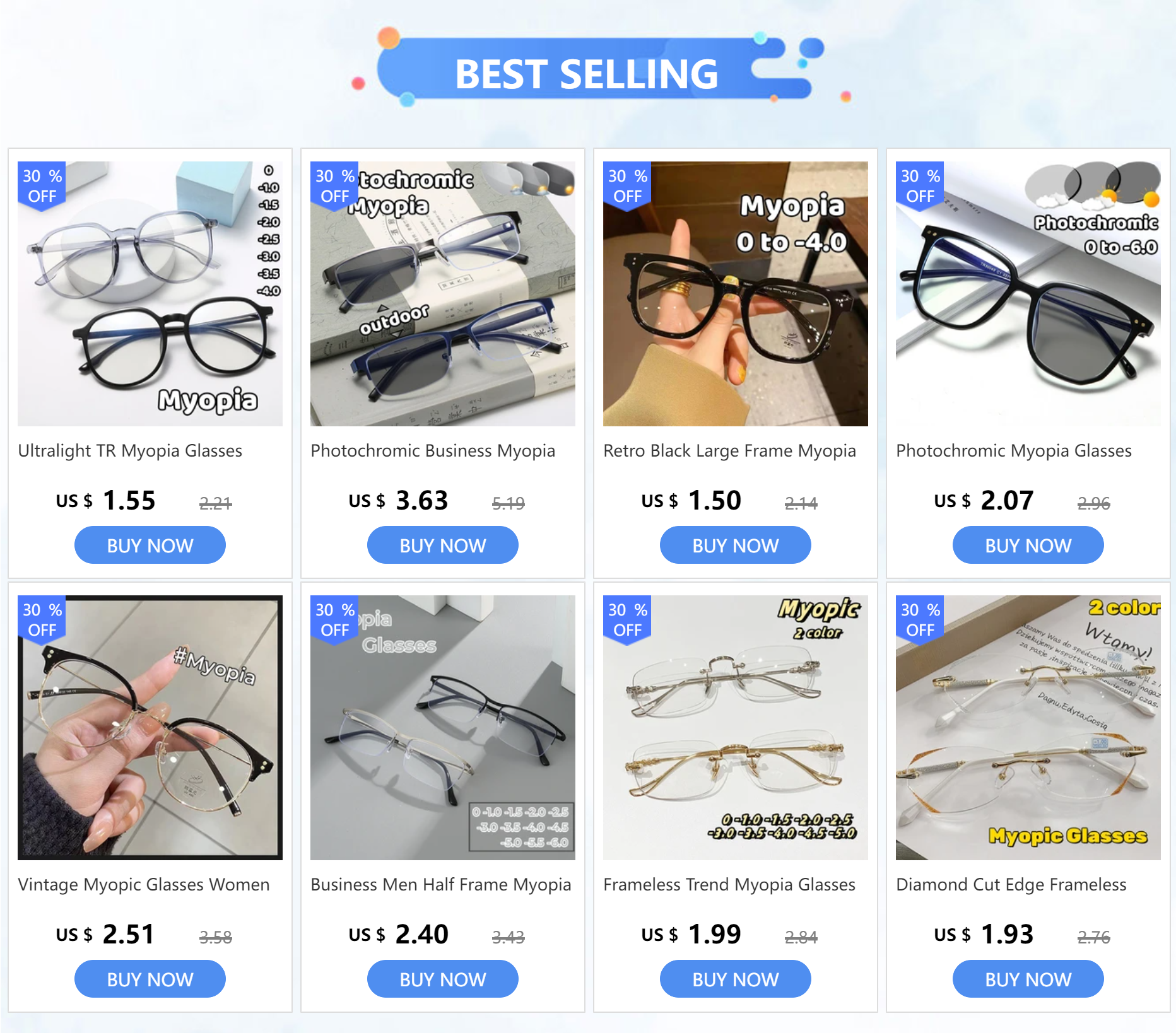 Retro Cat Eye Kurzsichtige Brille, großer Rahmen, blaues Licht blockierender Augenschutz, Nahsichtbrille, kurzsichtige Brille für Damen – Detail 1