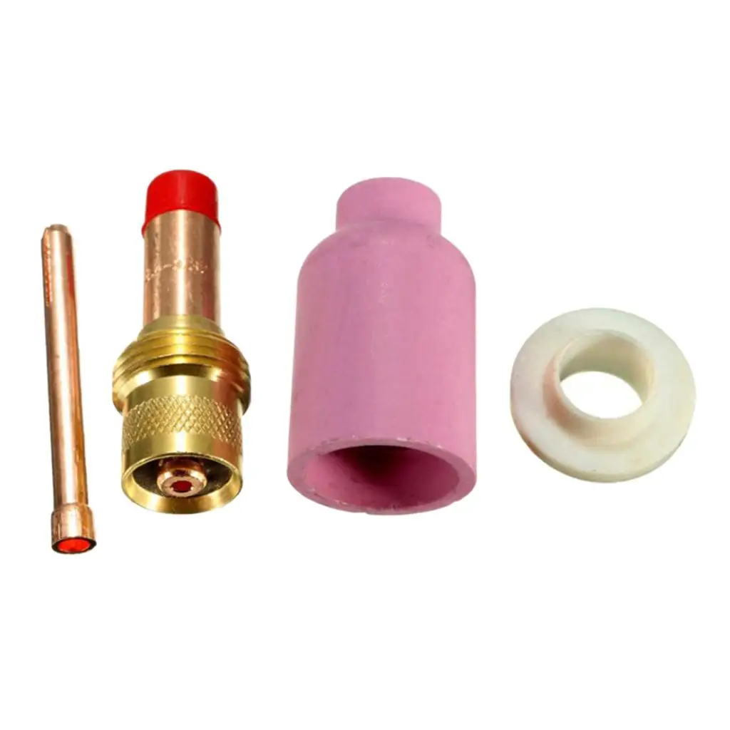 4 Gas Lens , Nozzle, Collets Body, for WP 17 18 26 TIG Welding Torch
