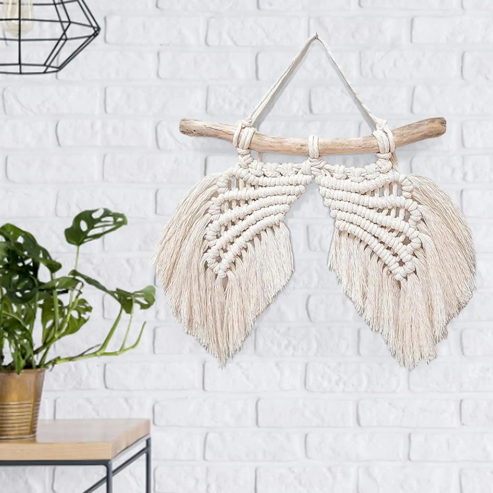 Macrame Tapestry Woven Wing Wall Hanging Pendant for Home Dorm Decoration