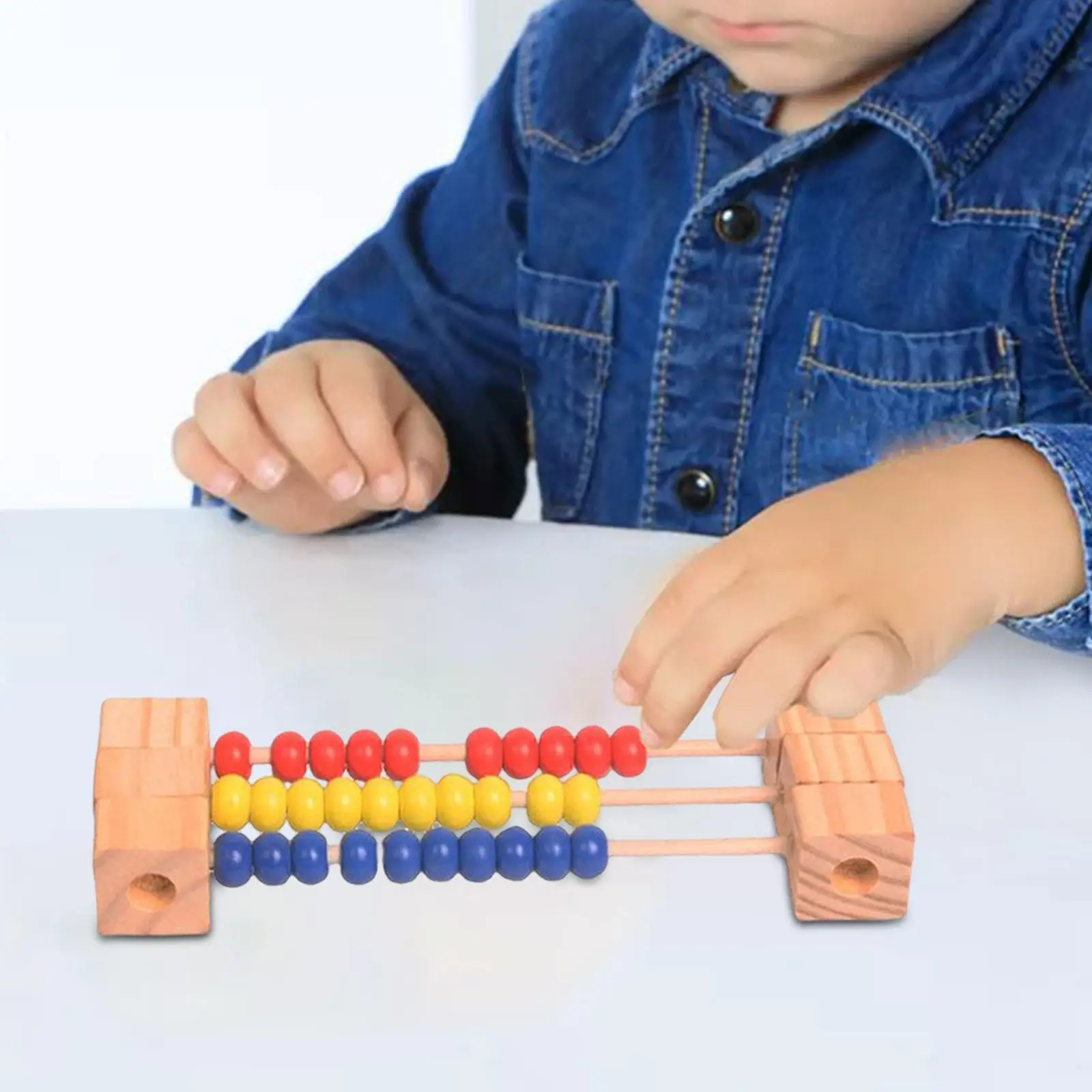 Wooden Abacus Counting Game Multiplication Table Board Game for Boys Toddlers Kids