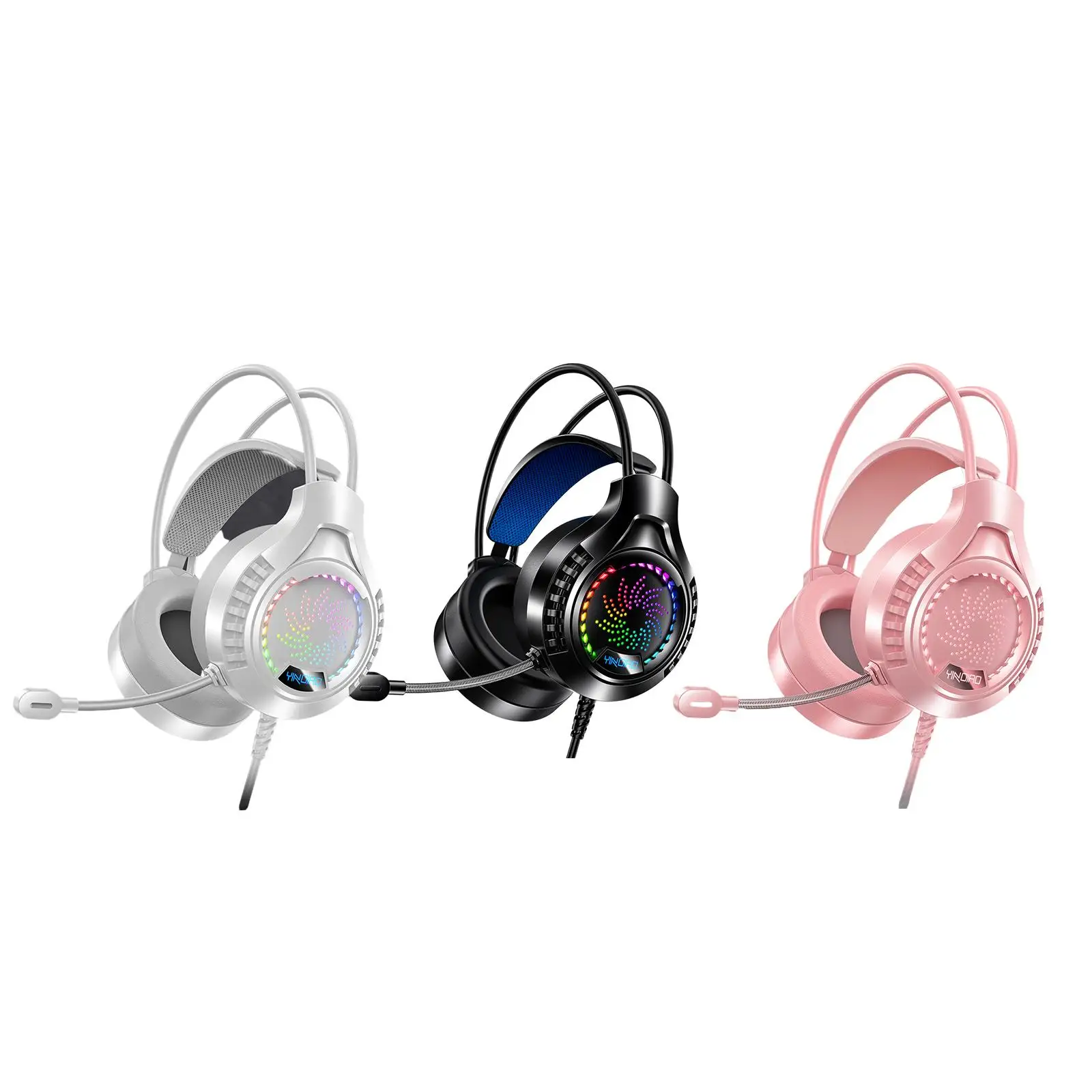  Gaming Headset Headphones Over-Ear Earcups Noise Canceling W/ Mic for PC Laptop Classroom with 3D Stereo Sound