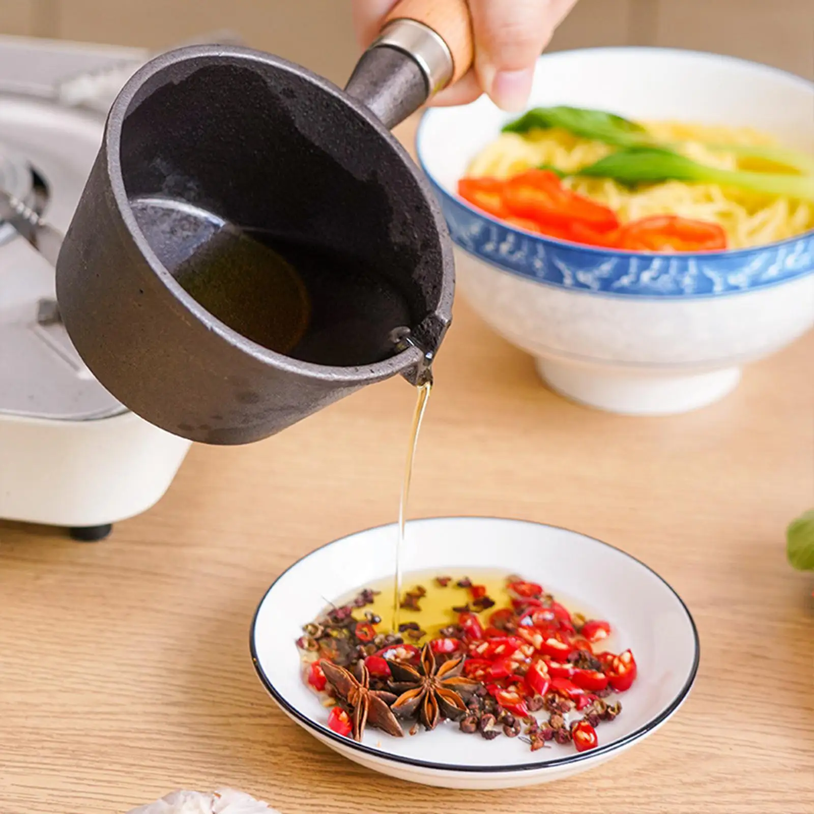 Mini Cast Iron Skillet Egg Dumpling Artifact Frying Pan for Kitchen Utensils Household