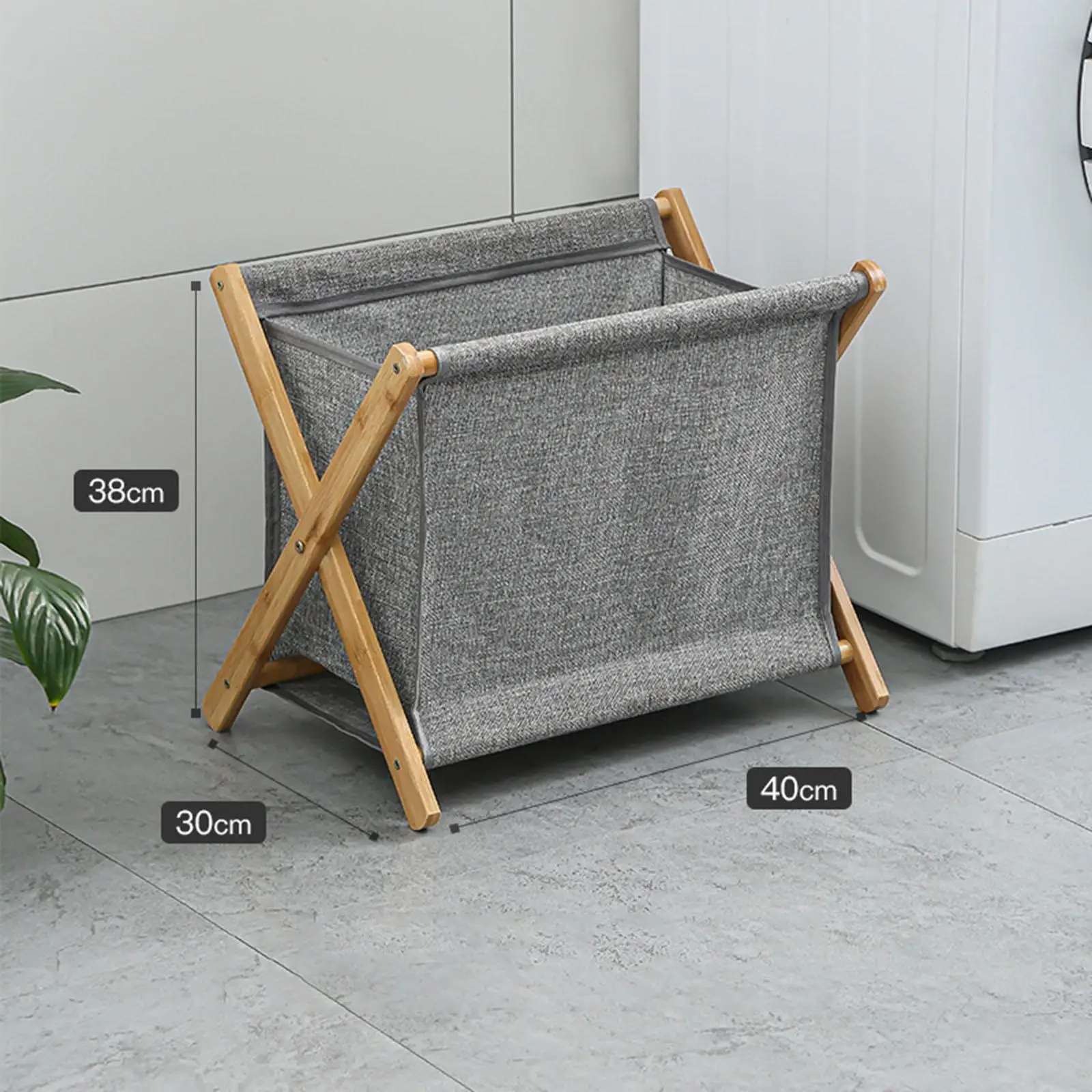 Collapsible x Frame Dirty Clothes Hamper Open Top Design Easy to Fold Move Durable Lightweight Daily Essential Functional