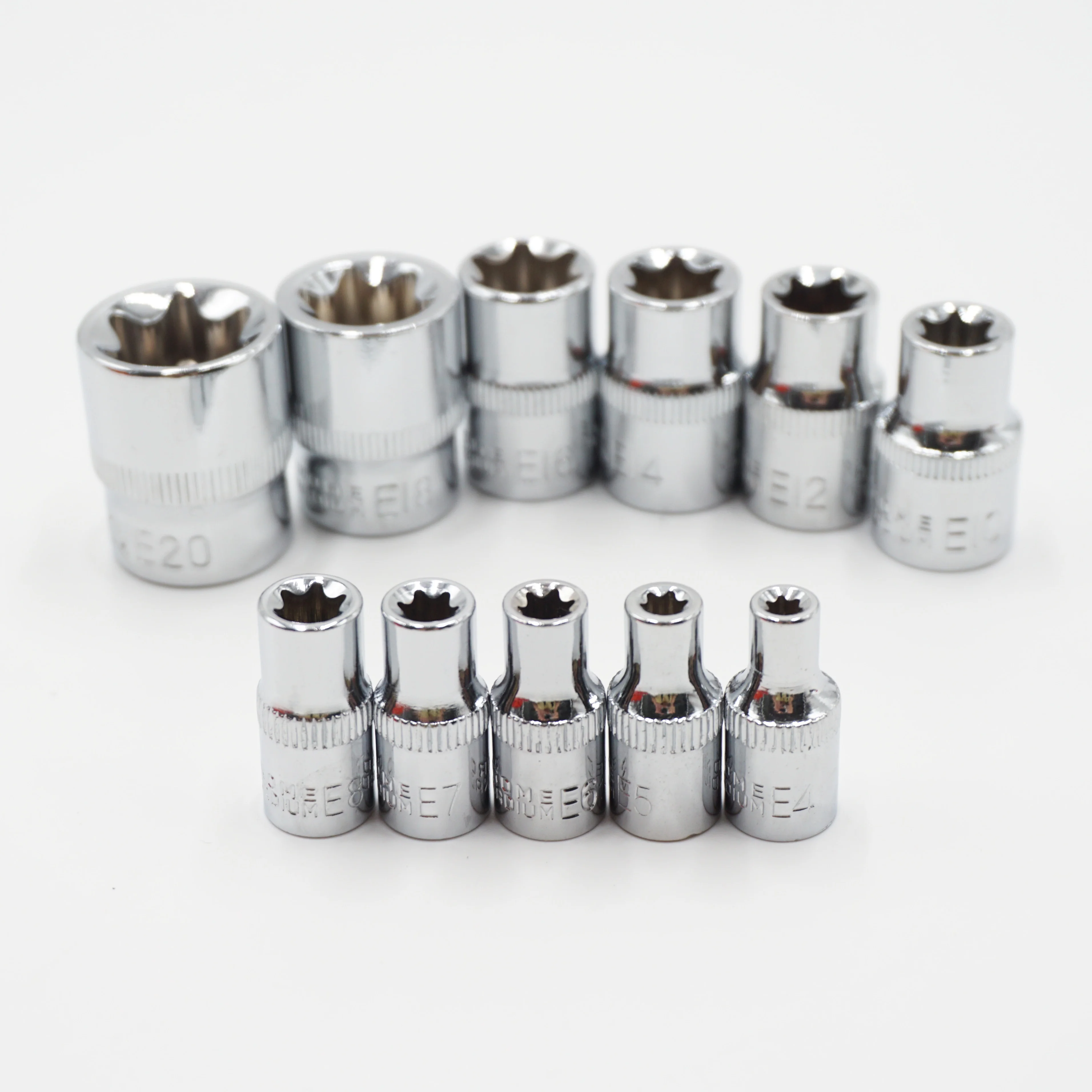 Title 4, 11Pcs 1/4" 3/8" Star Socket Set Femal E Type S...