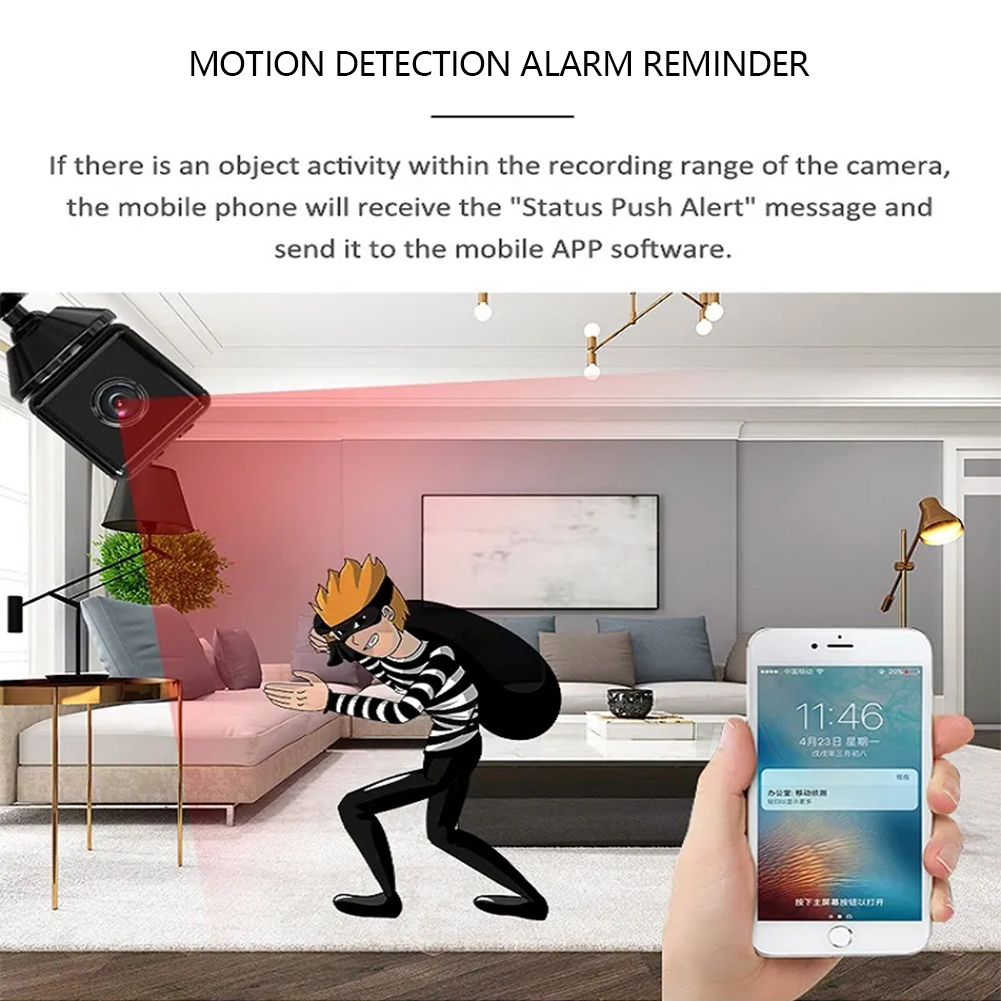 X6 Mini IP Camera WiFi Sports Camera HD 1080P Wireless Security Surveillance Built-in Battery Night Vision Smart Home IP Camera 7 S777e070a0dc345dda3872db4509bd51fI X6 Mini IP Camera WiFi Sports Camera HD 1080P Wireless Security Surveillance Built-in Battery Night Vision Smart Home IP Camera