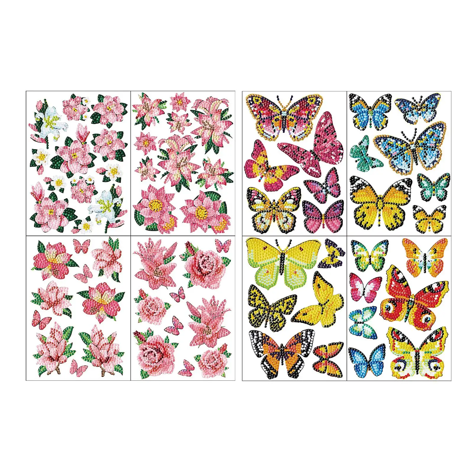 5D DIY Diamond Painting Stickers Set Crafts Embroidery Art Gift Creative for Door Home Birthday Refrigerator