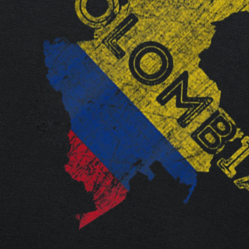 Kolumbianische Karte und Flagge Kolumbien T-Shirt Grafik Baumwolle Streetwear Kurzarm Geburtstagsgeschenke Sommer Stil T-Shirt Herrenbekleidung – Detail 5