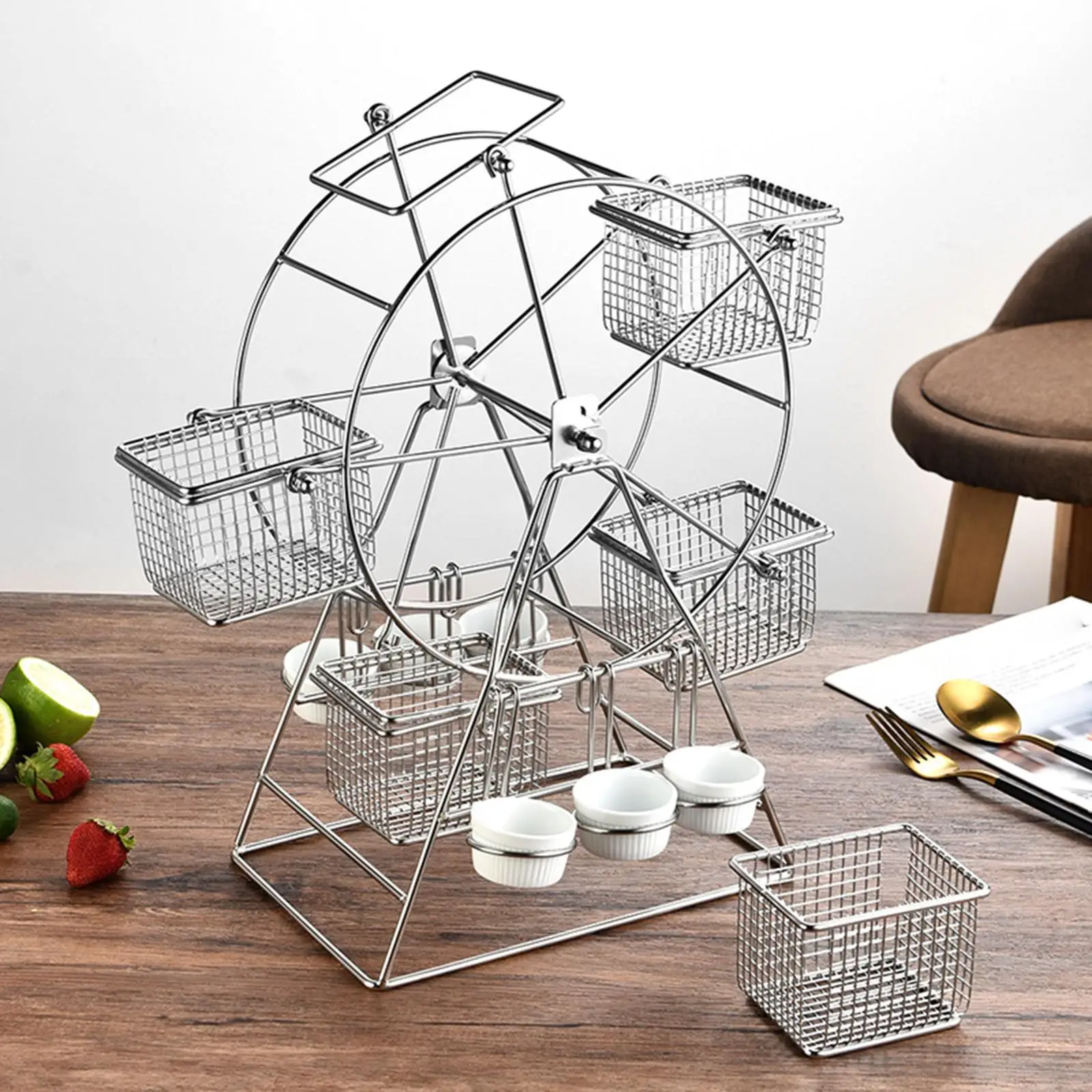 Rotary Snack Rack Snack Box Dessert Carrier for Wedding French Fries Cookies