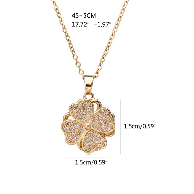 CARLIDANA Luxury Vintage Four Leaf Clover Pendant Necklace Fashion Clover  Necklace Gold Color Designer Jewelry for Women Gift - AliExpress