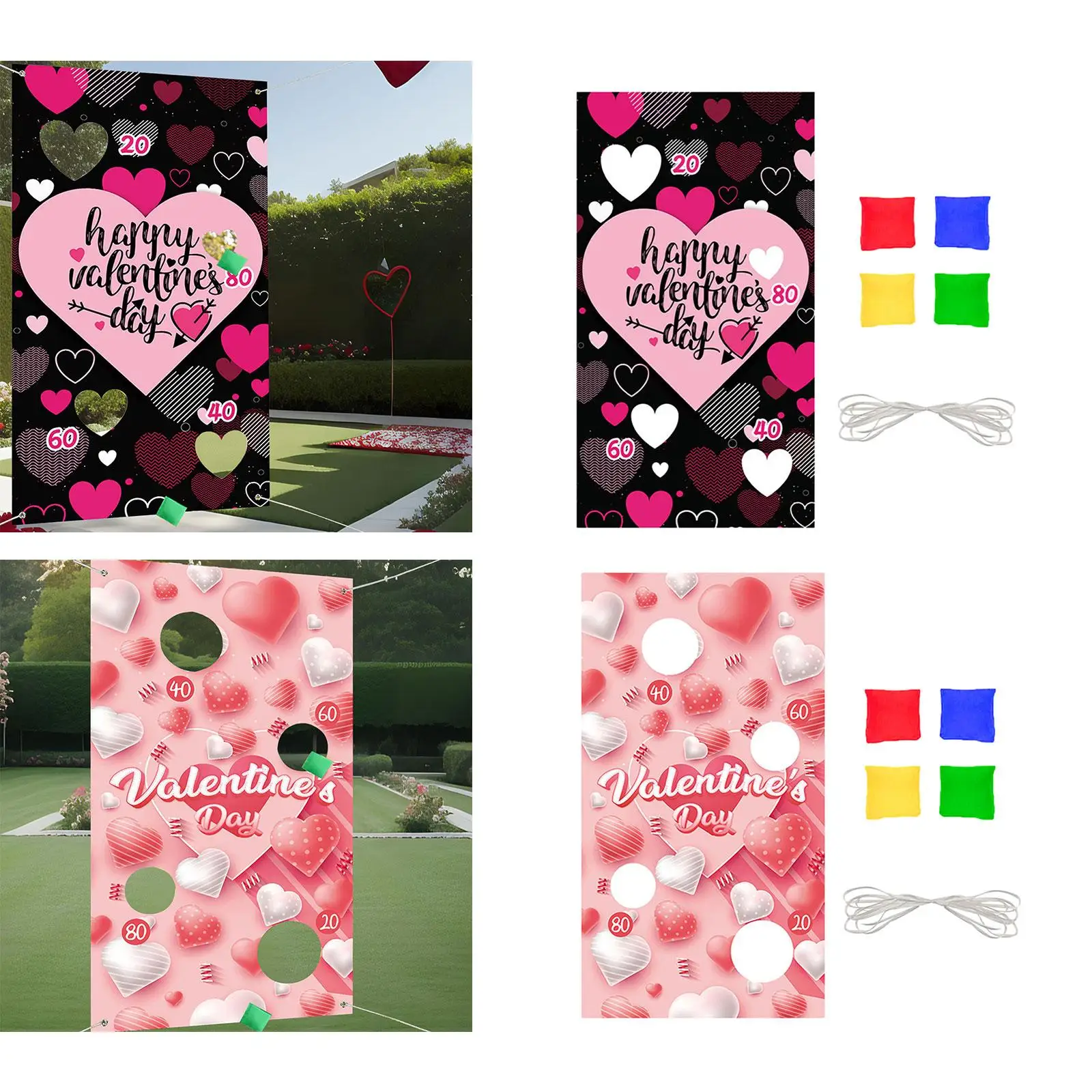 Toss Game Valentines Day Banner Camping Games Summer Throwing Game Supplies
