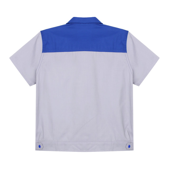 Mens Workshop Shirt Uniform Short Sleeve Zipper Factory Work
