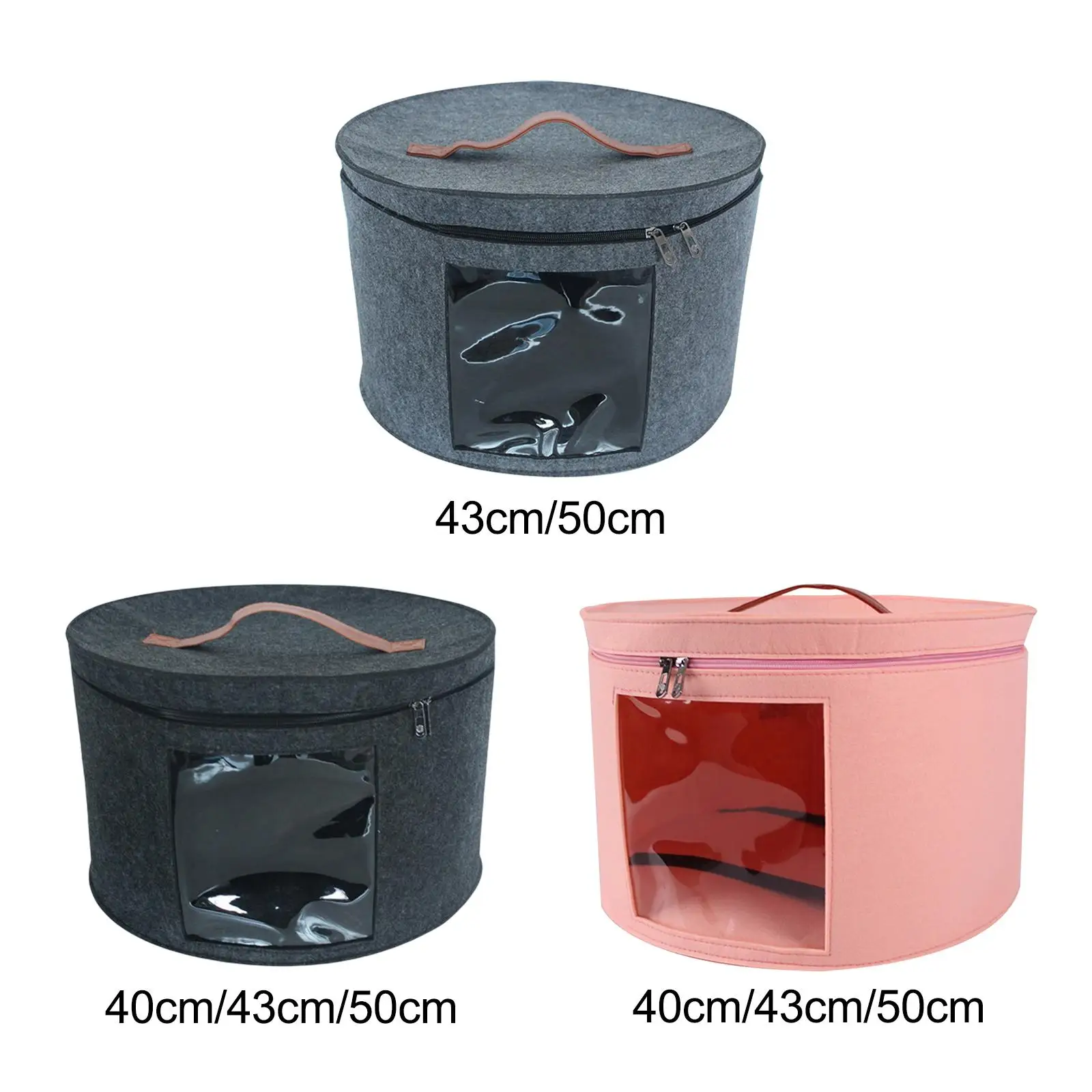 Hat Box with Dustproof Lid Hat Storage Box Round Brim Hats Organizer for Hats Living Room Closet Office Clothes