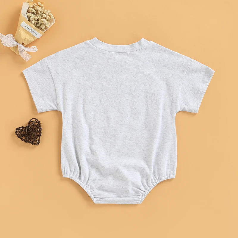 Baby Bodysuits are cool FOCUSNORM 3 Colors Newborn Baby Boys Girls Independence Day Romper 0-24M Letter Printed Short Sleeve Sweatshirt Jumpsuits Cotton baby suit