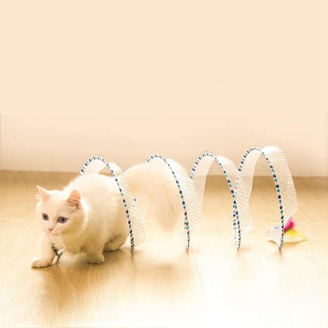 gato dobrado - Mola túnel para gatos tipo S  coelho com bolas e brinquedos  gato ao ar livre para gatinho jogo interativo Lafan : .com.br: Pet  Shop