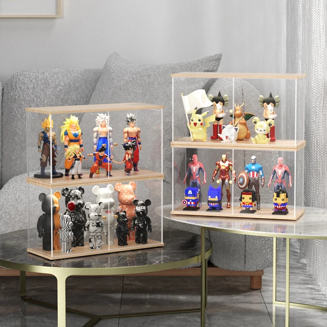 Display Cabinet for Figures Acrylic Transparent Dustproof Display