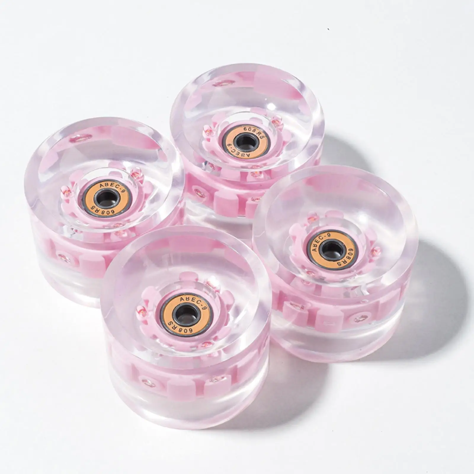 Skateboard Wheels, Replacement with Bearings, 78A, with LED Light Roller Skate