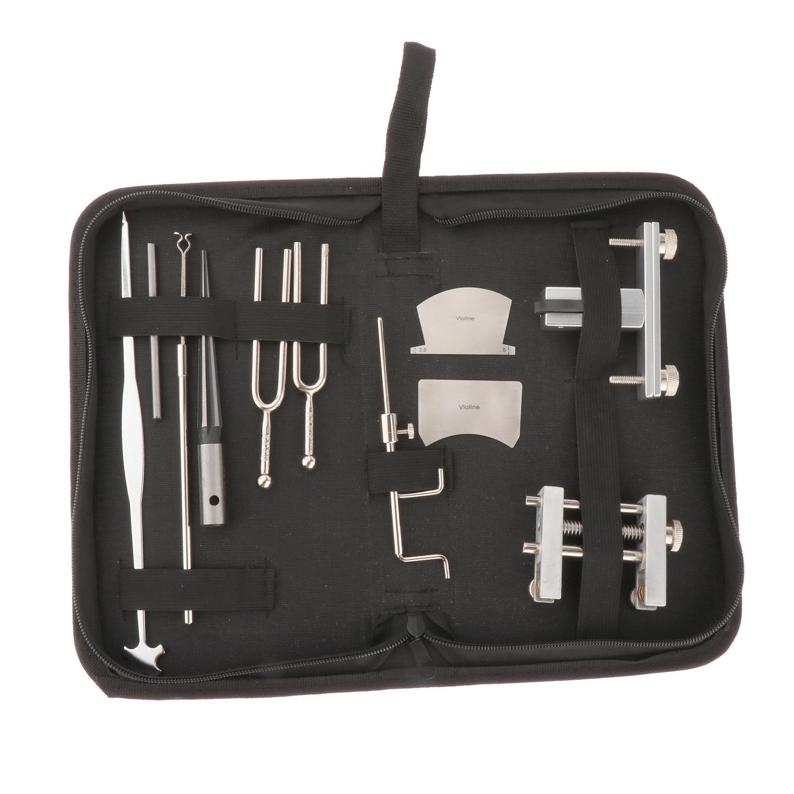 Violin Repairing Tools Set Retriever Clip Luthier Tool with Carrying Bag Tuning Forks