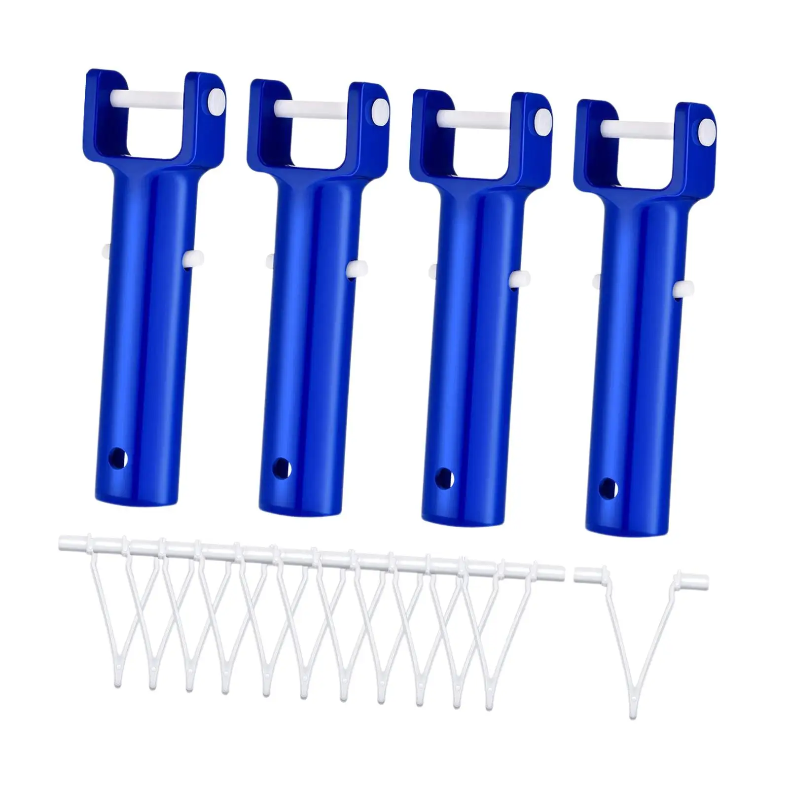 4x Replacements V Handle with 12Pcs Fits 1.18`` Holes Suction Head Vacuum Head Handle for Swimming Pool Skimmer SPA Vacuum