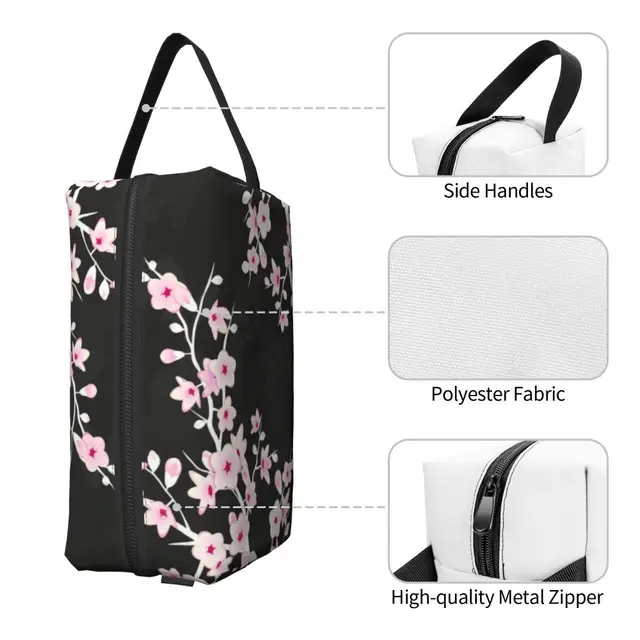 Japanese Sakura Cherry Blossom Makeup Bag Multi Compartment Pouch Storage  Cosmetic Bags