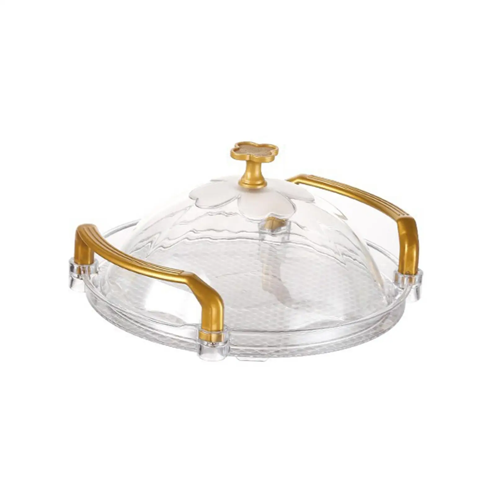 Round Serving Tray with Handle Cake Tray with Dome for Home Entertaining