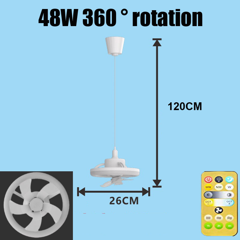 Title 8, 60W Deckenventilator E27 mit LED-Licht und Fern...