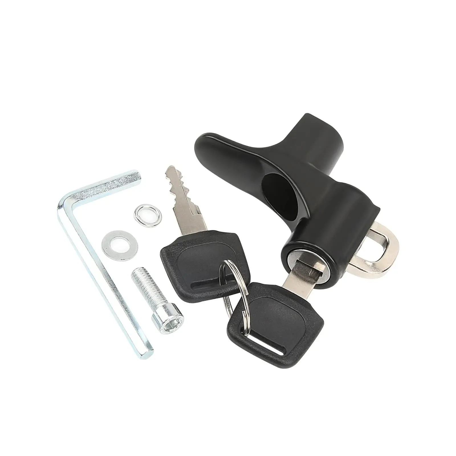 Black Motorcycle Helmet Lock for Bicycle Motorbike Scooters Street Bike