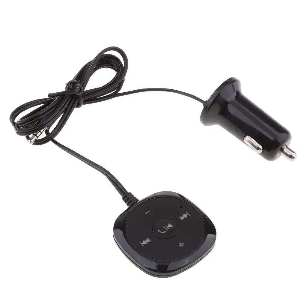 Bluetooth 3.0 Car Kit Hands-Free Wireless Receiver 2.1A USB Car Charger 3.5mm AUX Universal Most Car