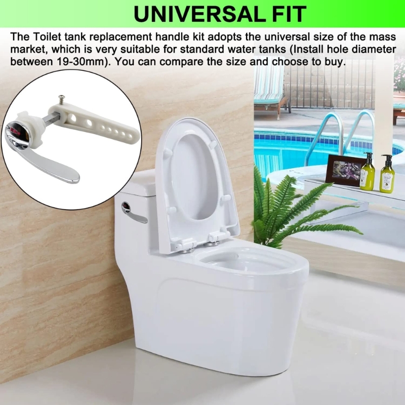 Description Picture 6 of itemMetal Cistern-Lever Handle for Toilet Wc-Cistern-Tank Toilet-Flush Handle Replacement Zinc-Alloy White Cistern Lever Dropship