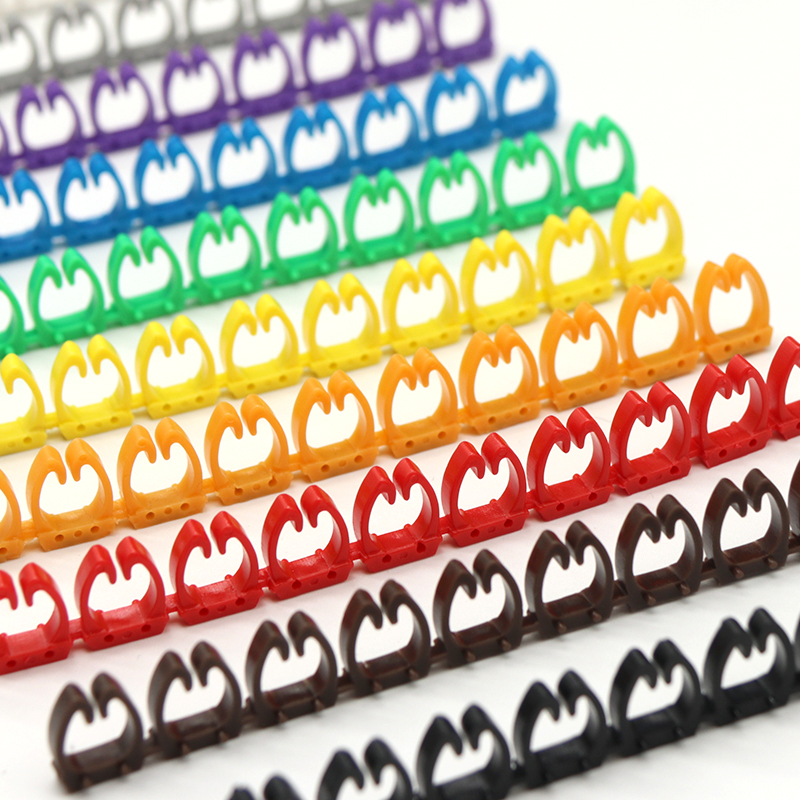 100/150 stücke Kabel Marker Bunte M-Typ Marker Nummer Tag Label Für 2-8mm Draht netzwerk Kabel Draht Marker Tag Label für Cat5 – Detail 4