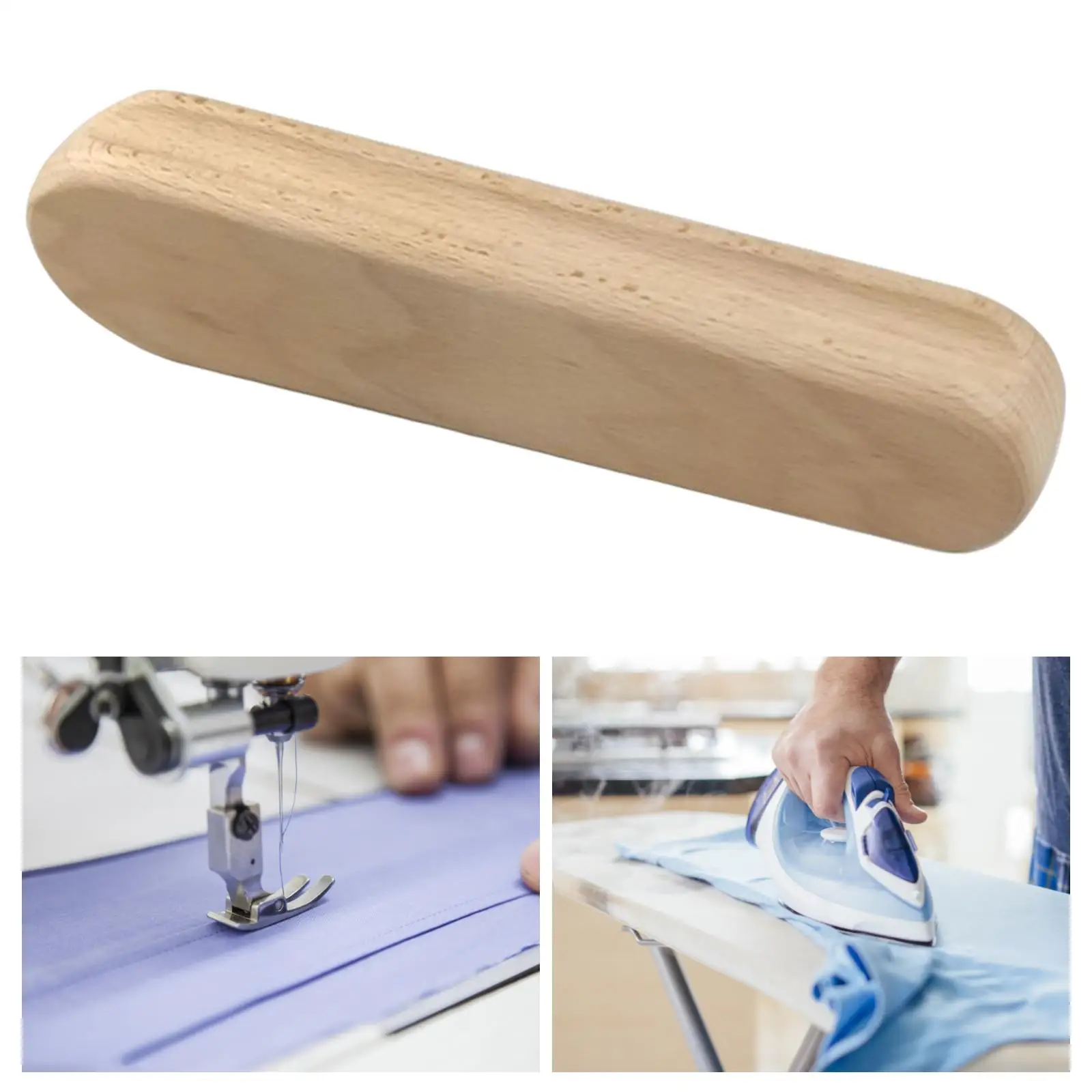Wooden Tailors Clapper Large Handheld Seam Flattening Tool 24cm Professional Clapper for Sewing Ironing Embroidery Quilting