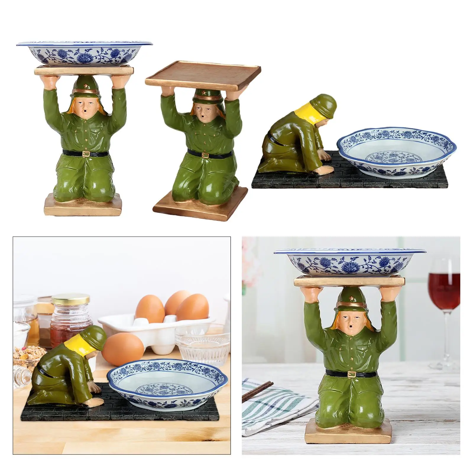 Serving Tray with Figurine Dinner Plate Restaurant Serving Tableware Fruit Trays for Restaurant Dining Room Hotel Decor