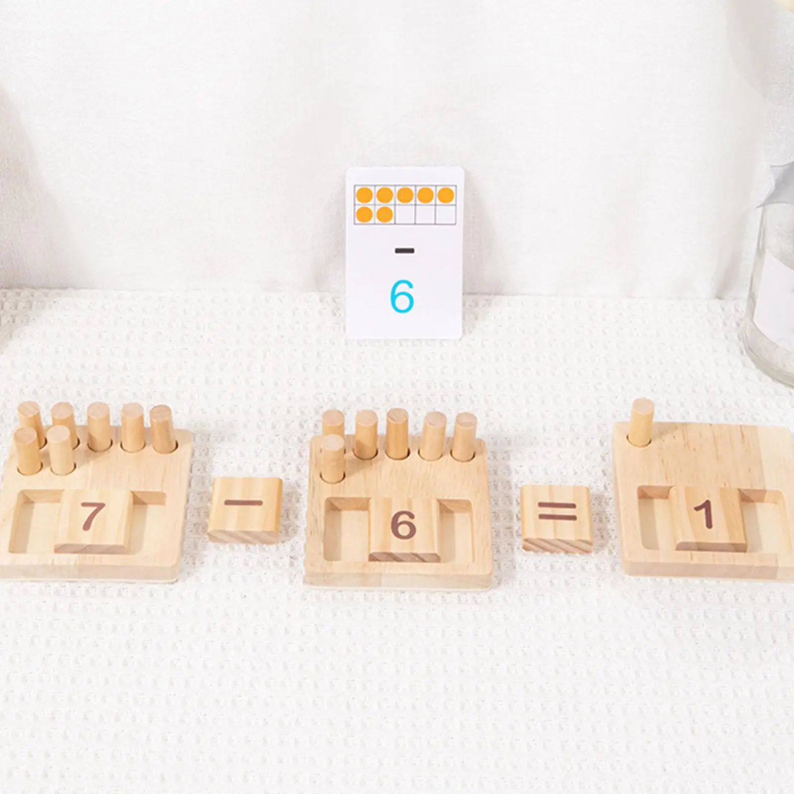 Montessori Math Game Calculation Math Learning Math Preschool Wood Counting Rods with Cards for Children Children Birthday Gifts