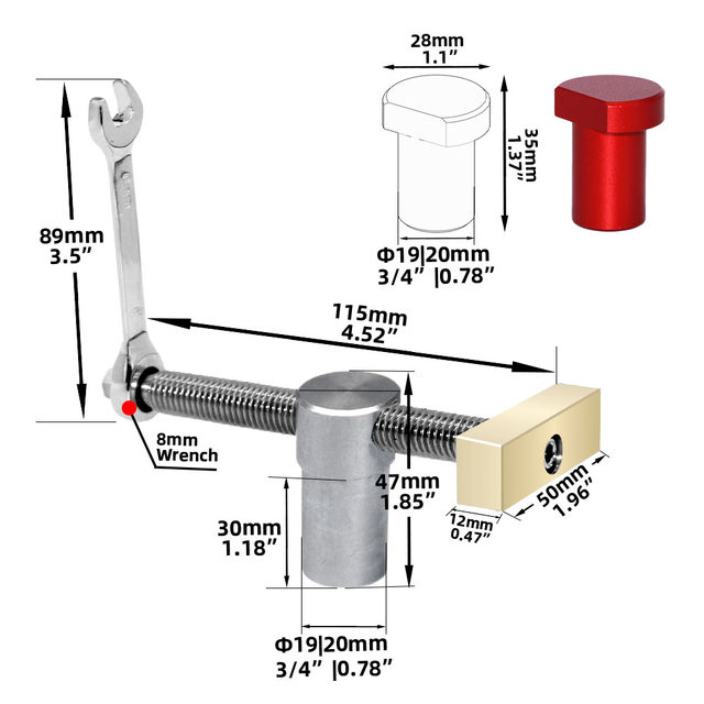 Serres De Table Pyrrhonian - Lot De 6 En Alliage Aluminium - Pour Établi Bois 20mm - Fixation Sécurisée