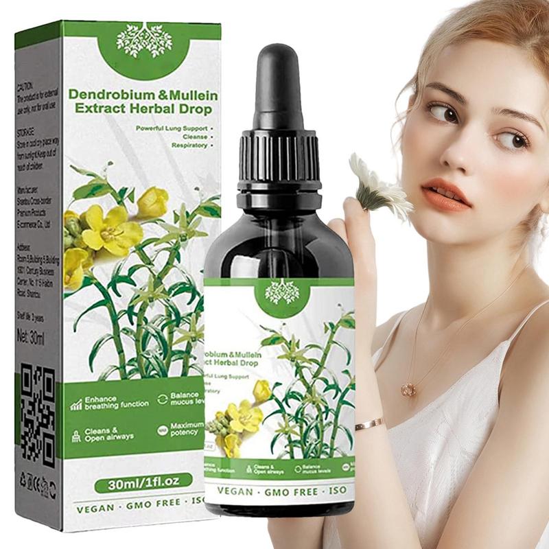 Best of Dendrobium &amp; Mullein Extract Herbal Drops Anti-snoring Clear Lungs Drop Powerful Lung Support Cleanse Respiratory Clear Breath Reviews & Tips